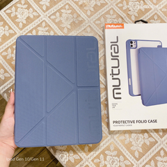 ** Bao da Ipad Gen 10/Gen 11 Mutural vân Micro lưng trong