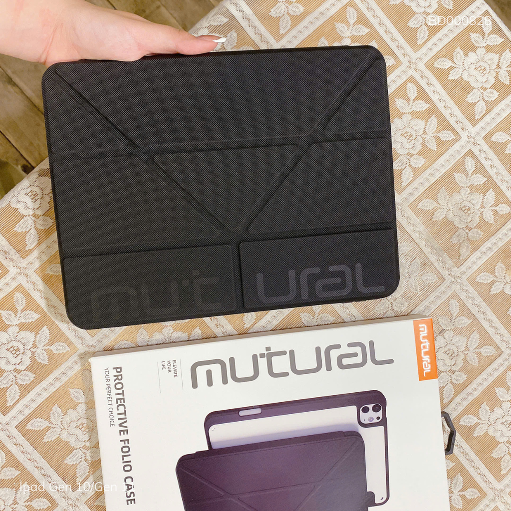 ** Bao da Ipad Gen 10/Gen 11 Mutural vân Micro lưng trong