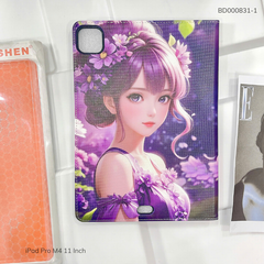 Bao da Ipad Pro M4 11 Inch/Pro M5 11 inch Lishen vân da sần cute