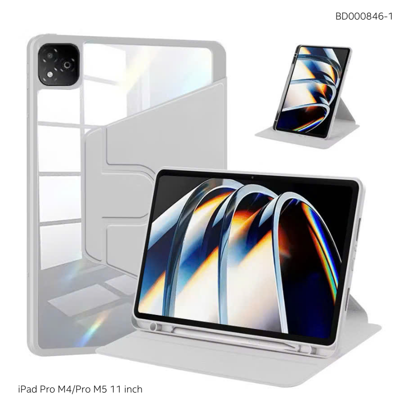 Bao da iPad Pro M4/Pro M5 11 inch lưng trong xoay 360 độ