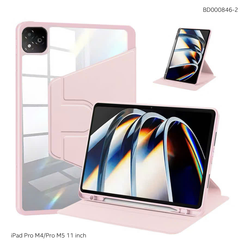 Bao da iPad Pro M4/Pro M5 11 inch lưng trong xoay 360 độ