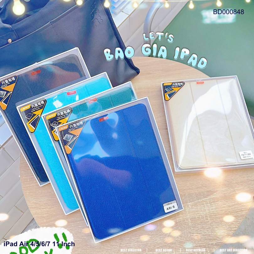 Bao da iPad Air 4/Air 5/Air 6/Air 7 11 inch Lishen vân sần