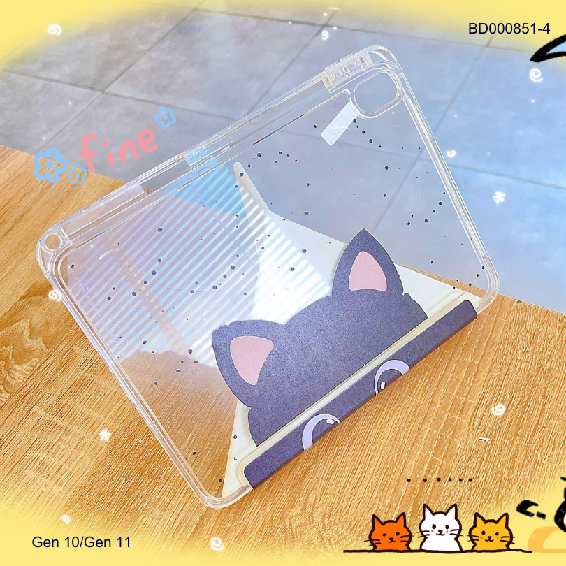 ** Bao da iPad Gen 10/Gen 11 lưng trong in hình chống sốc