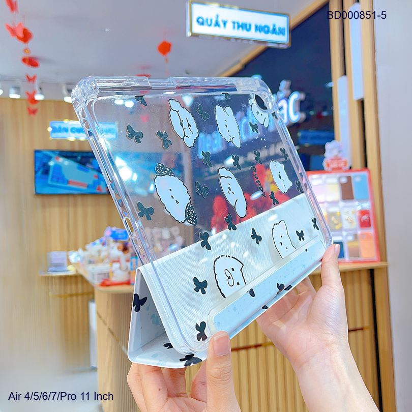 ** Bao da iPad Gen 10/Gen 11 lưng trong in hình chống sốc