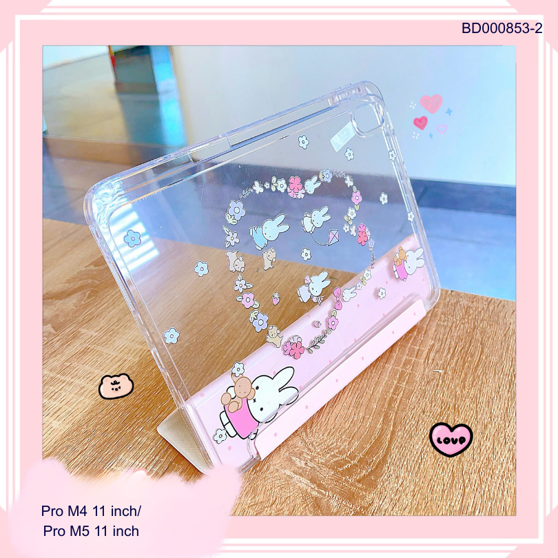 ** Bao da iPad Pro M4 11 inch/Pro M5 11 inch lưng trong in hình chống sốc