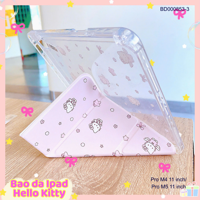 ** Bao da iPad Pro M4 11 inch/Pro M5 11 inch lưng trong in hình chống sốc
