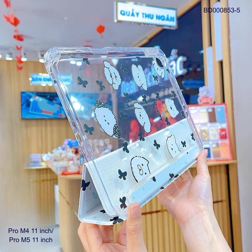 ** Bao da iPad Pro M4 11 inch/Pro M5 11 inch lưng trong in hình chống sốc