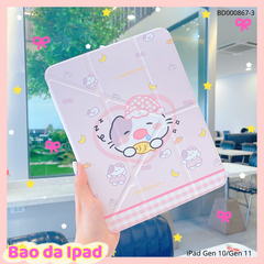 Bao da iPad Gen 10/Gen 11 dẻo trong in hình cute