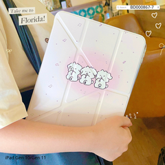 Bao da iPad Gen 10/Gen 11 dẻo trong in hình cute