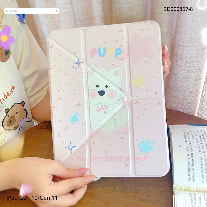 Bao da iPad Gen 10/Gen 11 dẻo trong in hình cute