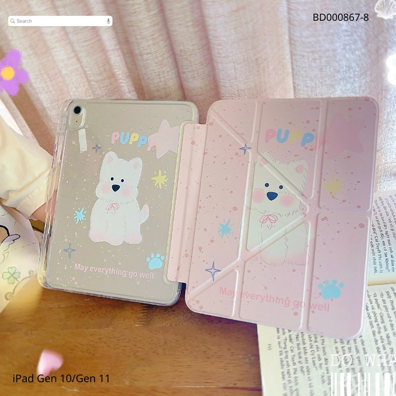 Bao da iPad Gen 10/Gen 11 dẻo trong in hình cute