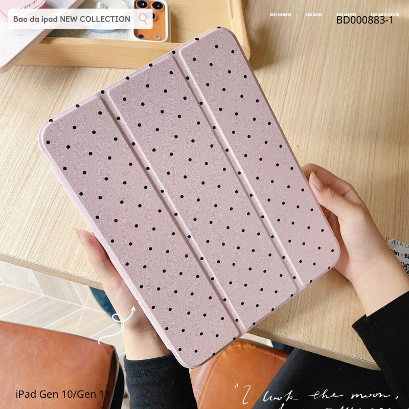 ** Bao da iPad Gen 10/Gen 11 lưng tráng gương