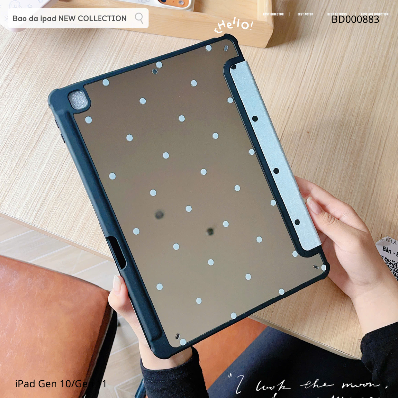 ** Bao da iPad Gen 10/Gen 11 lưng tráng gương