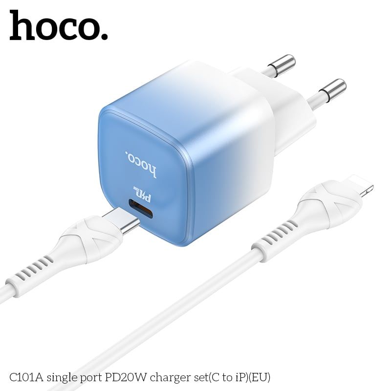 Bộ sạc Type C to Lightning Hoco C101A 20W