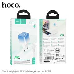 Bộ sạc Type C to Lightning Hoco C101A 20W