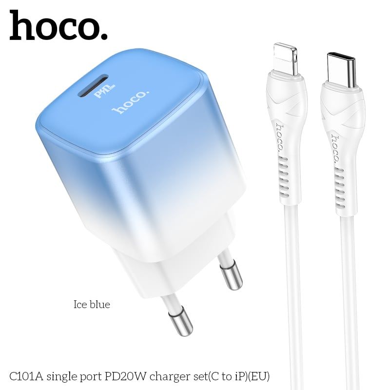 Bộ sạc Type C to Lightning Hoco C101A 20W