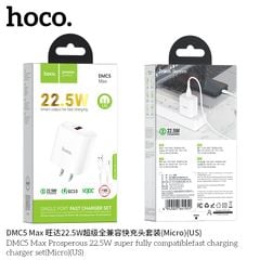 Bộ sạc Micro Hoco DM-C5 22.5W
