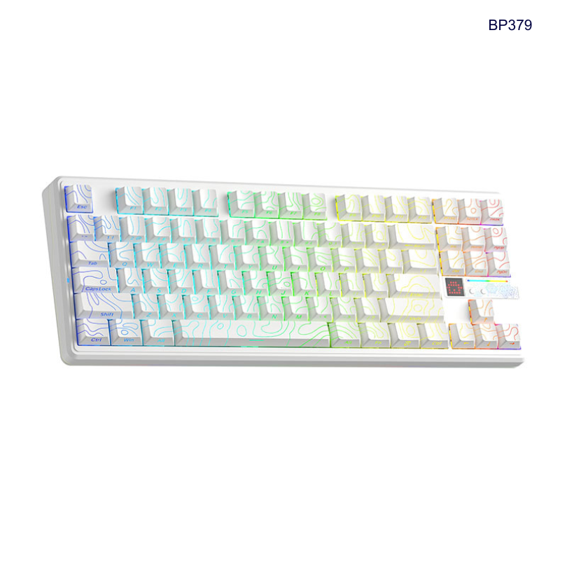 ** Bàn phím cơ 3 mode Aula F87 Pro V2 trắng Contour, Star Vector switch