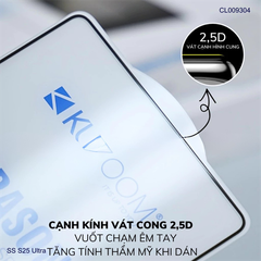 Dán cường lực Samsung S25 Ultra Kuzoom Full keo đen