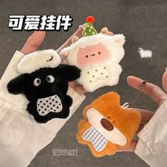 ** Móc khóa 9 mẫu hình thú tag Lucky/Nice day
