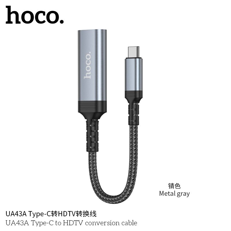 Chuyển Type C sang Hdmi Hoco UA43A 20cm