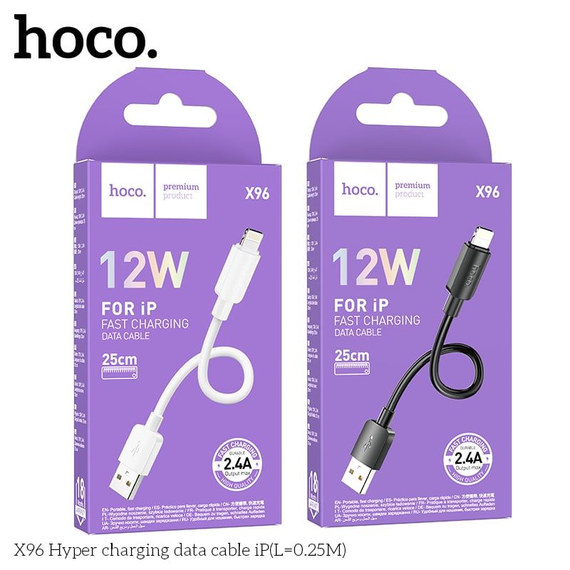 ** Cáp Lightning Hoco X96 25cm