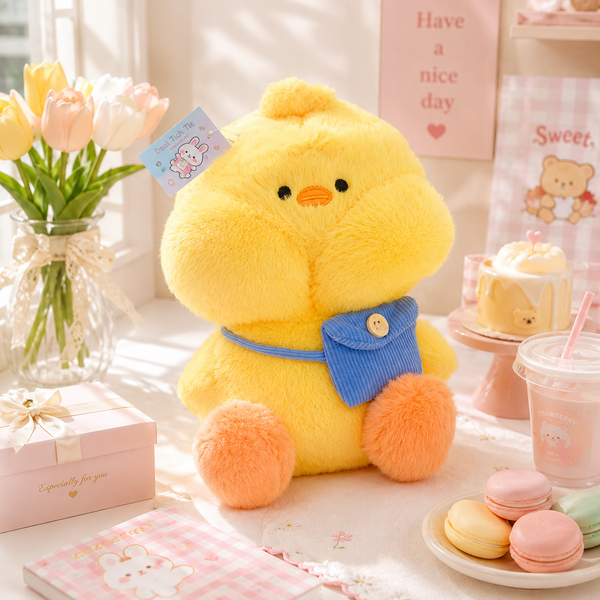 ** GẤU BÔNG GÀ MẶT Ú ĐEO TÚI SIZE 25CM