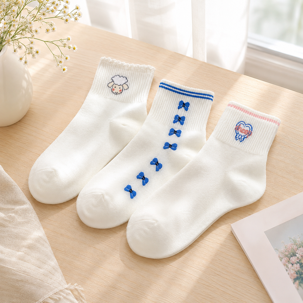 ** Tất vớ nơ xinh nhiều hình 15k