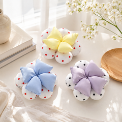 ** Scrunchies phồng chấm bi nơ to