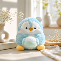 ** GẤU BÔNG CHIM CÁNH CỤC XANH ÔM BÓNG SIZE 25CM
