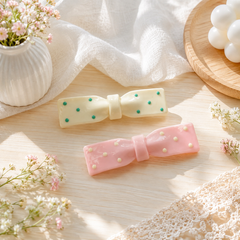 ** Set 2 kẹp nơ chấm bi ngọt ngào