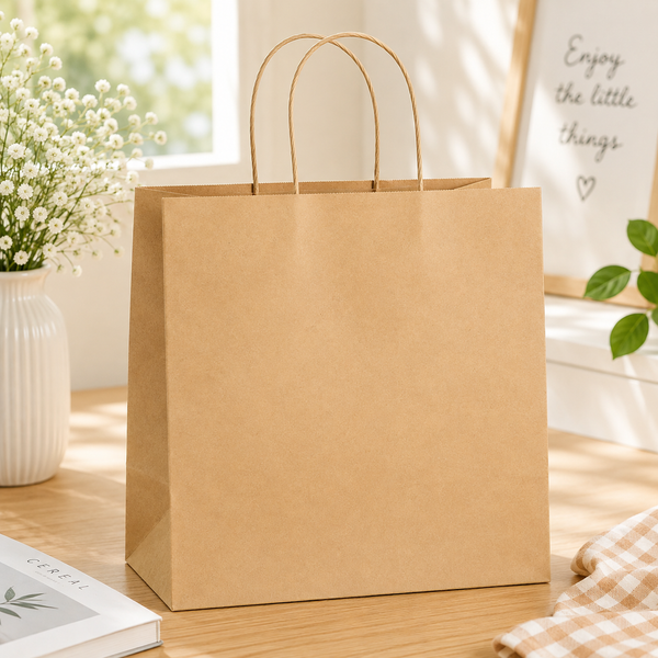 ** Túi giấy KRAFT đựng quà tặng size 30x25x10 cm