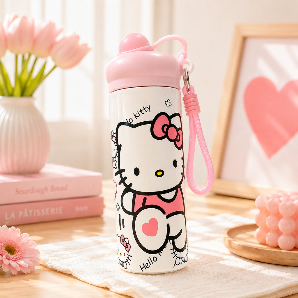 ** Bình giữ nhiệt hoạt hình in kittyy 600ml