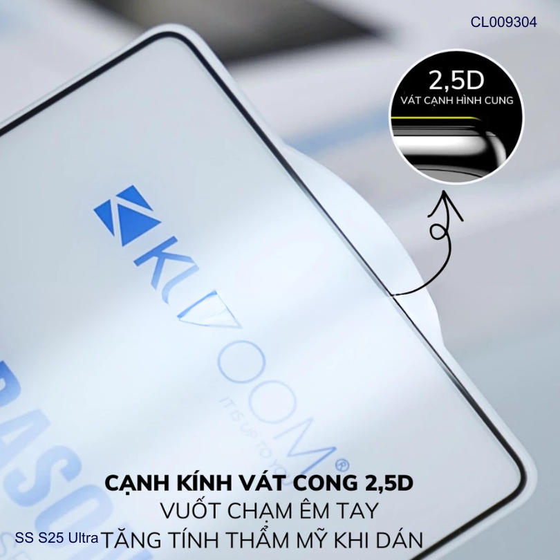 Dán cường lực Samsung S25 Ultra Kuzoom Full keo đen
