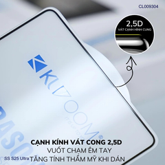 Dán cường lực Samsung S25 Ultra Kuzoom Full keo đen