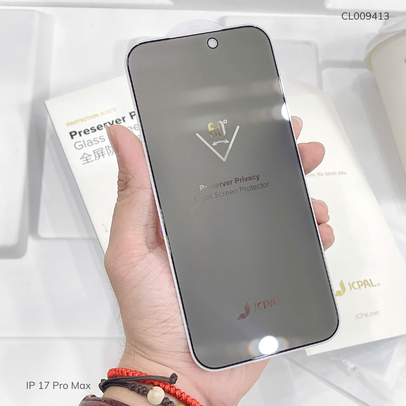 Dán cường lực iPhone 17 Pro Max Jcpal chống nhìn trộm