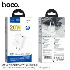 Cóc sạc Hoco DMC5 Plus 1U 1C 20W