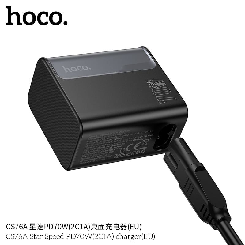 Cóc sạc Hoco CS76A U + 2C 70W
