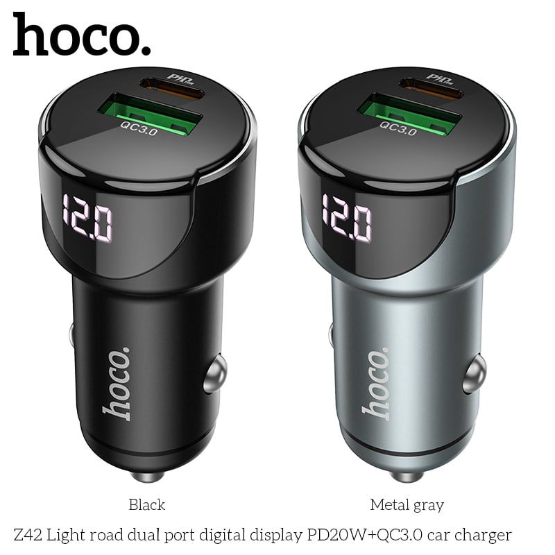 Sạc xe hơi Hoco Z42 1U 1C 20W