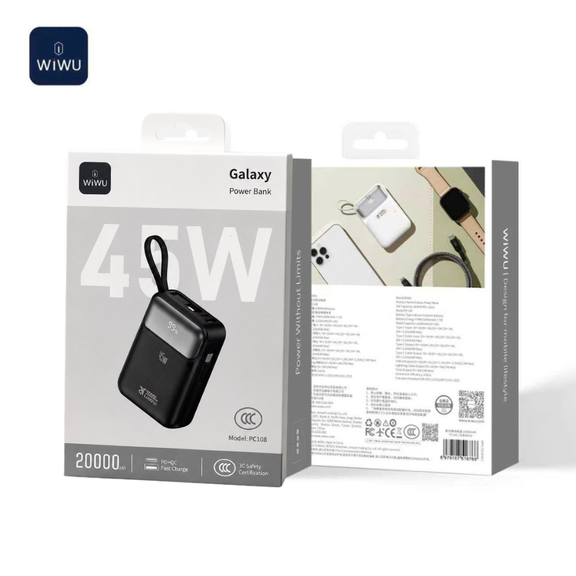 [C] Pin dự phòng Wiwu PC108 20.000mAh 45W