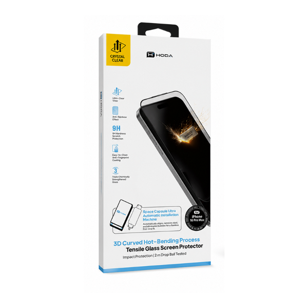 [C] ** Dán cường lực iPhone 16 Pro Max/ 17 Pro Max/ 18 Pro Max Hoda UltraTensile Glass trong suốt