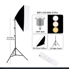 ** Đèn studio dù XT5 150W kèm chân