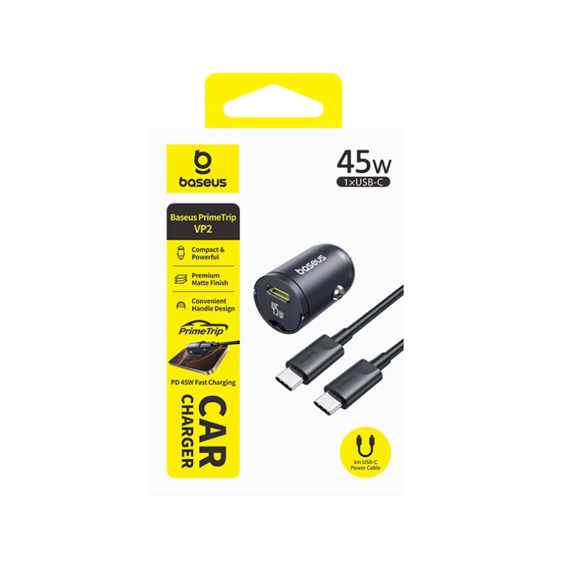 [C] ** Sạc xe hơi Baseus Prime Trip VP2 45W kèm cáp C
