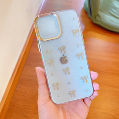 ** Ốp IP 12 Pro Max dẻo lưng kim tuyến đính charm