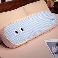 ** Gối ôm sọc caro hồng/xanh dương 120CM