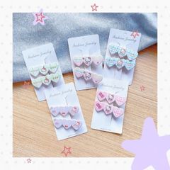 ** Set 2 kẹp tóc 3 tim