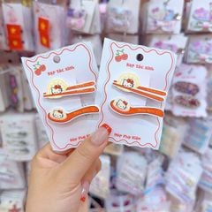 ** Set 2 kẹp muỗng đũa kitty tone đỏ