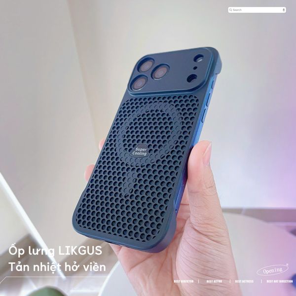 ** Ốp iPhone 13 Pro Likgus tản nhiệt hở viền