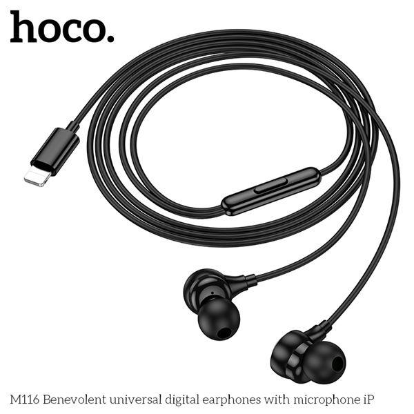 [C] Tai nghe dây hoco M116 cổng Lightning