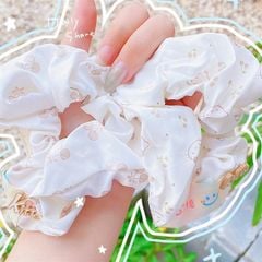 ** Scrunchies tone nâu/be Smile Kitty